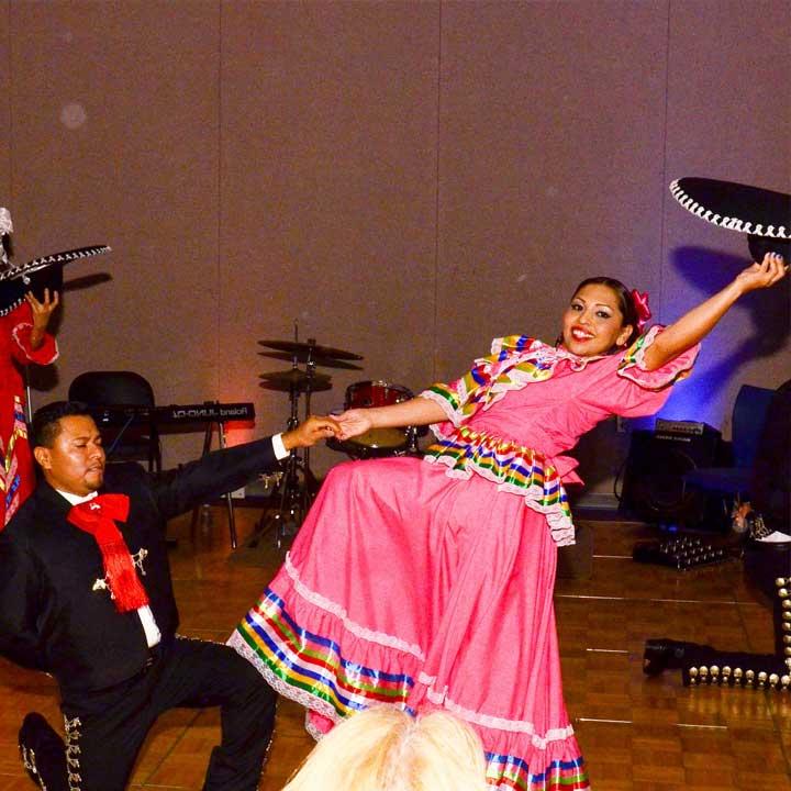 Traditional Mexican dancers performing